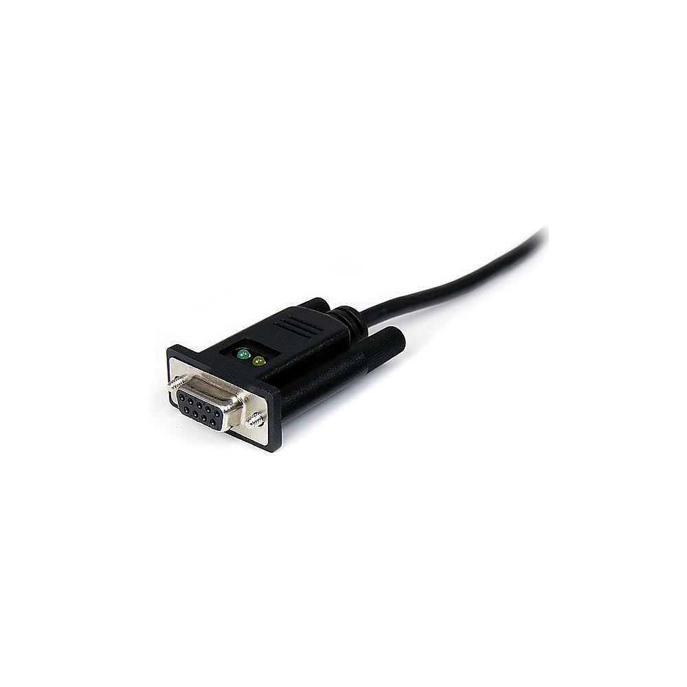 Startech Nullmodem Kabel 1m USB zu seriell 9pol FTDI Chipsatz St./Bu. schwarz