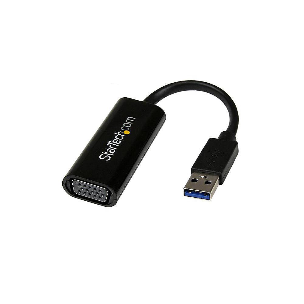 Startech USB-A zu VGA Adapter USB 3.0 Slim St./Bu. schwarz, Startech, USB-A, VGA, Adapter, USB, 3.0, Slim, St./Bu., schwarz