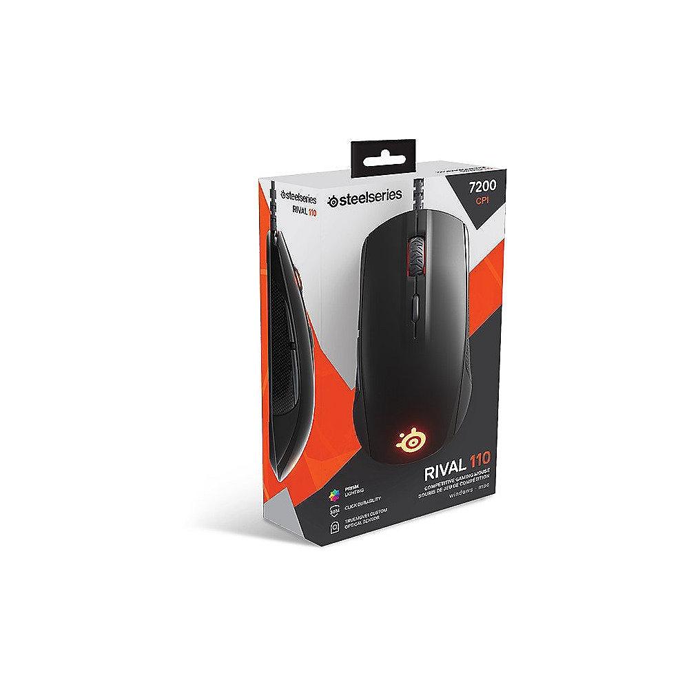 SteelSeries Rival 110 optische Gaming Maus schwarz matt 62466