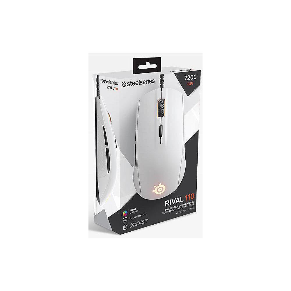 SteelSeries Rival 110 optische Gaming Maus weiß 62468