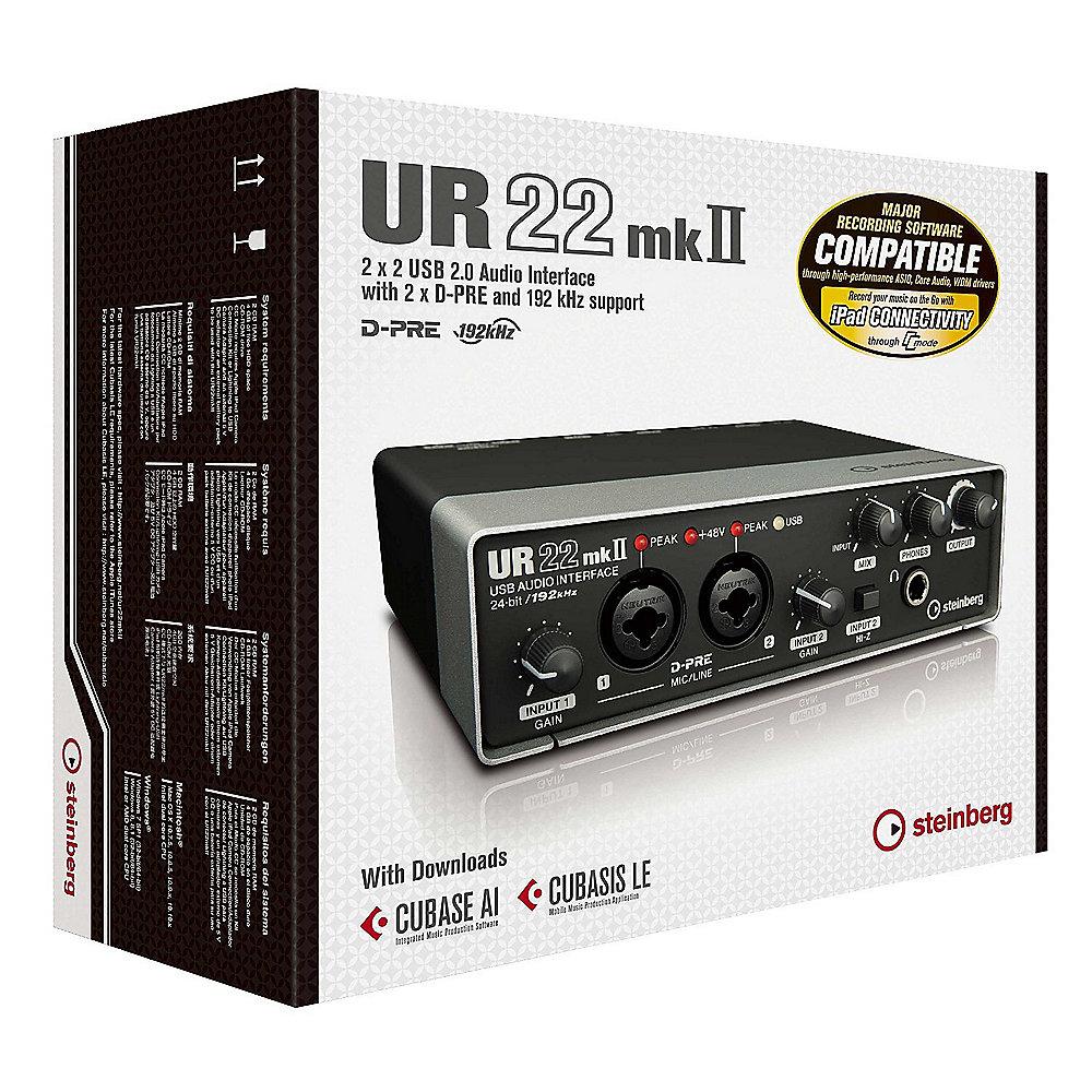 Steinberg UR22 MKII Audio Interface USB 2.0 schwarz, Steinberg, UR22, MKII, Audio, Interface, USB, 2.0, schwarz