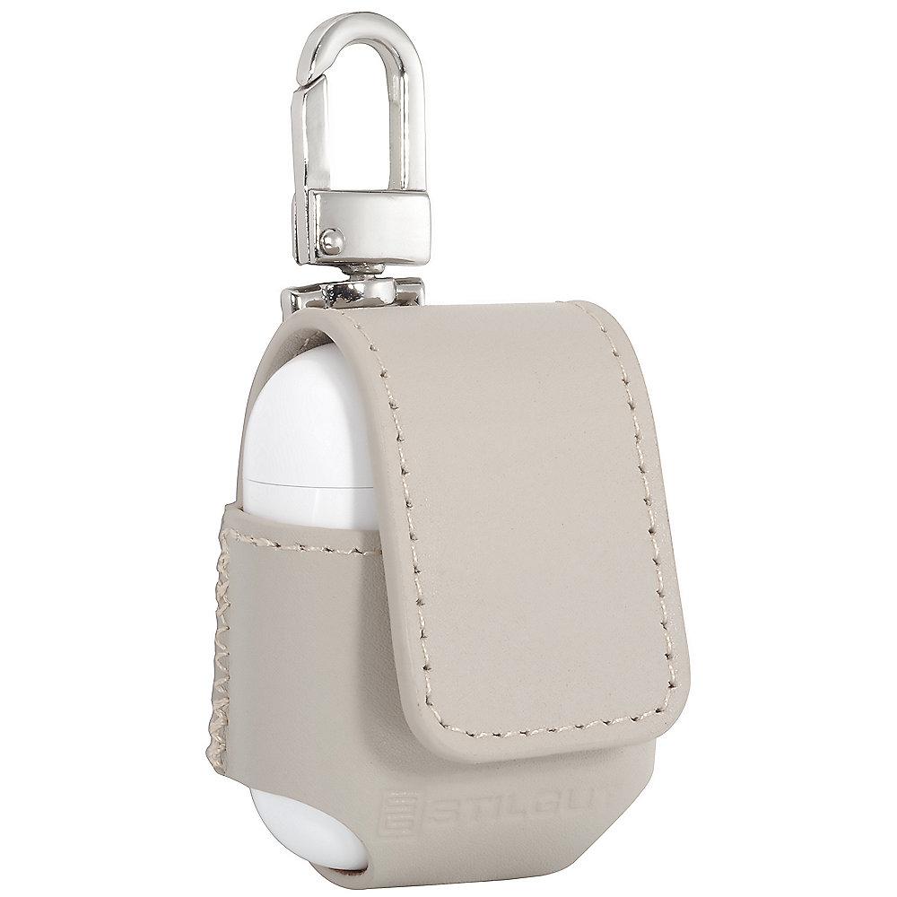 StilGut AirPod Case mit Karabiner creme nappa