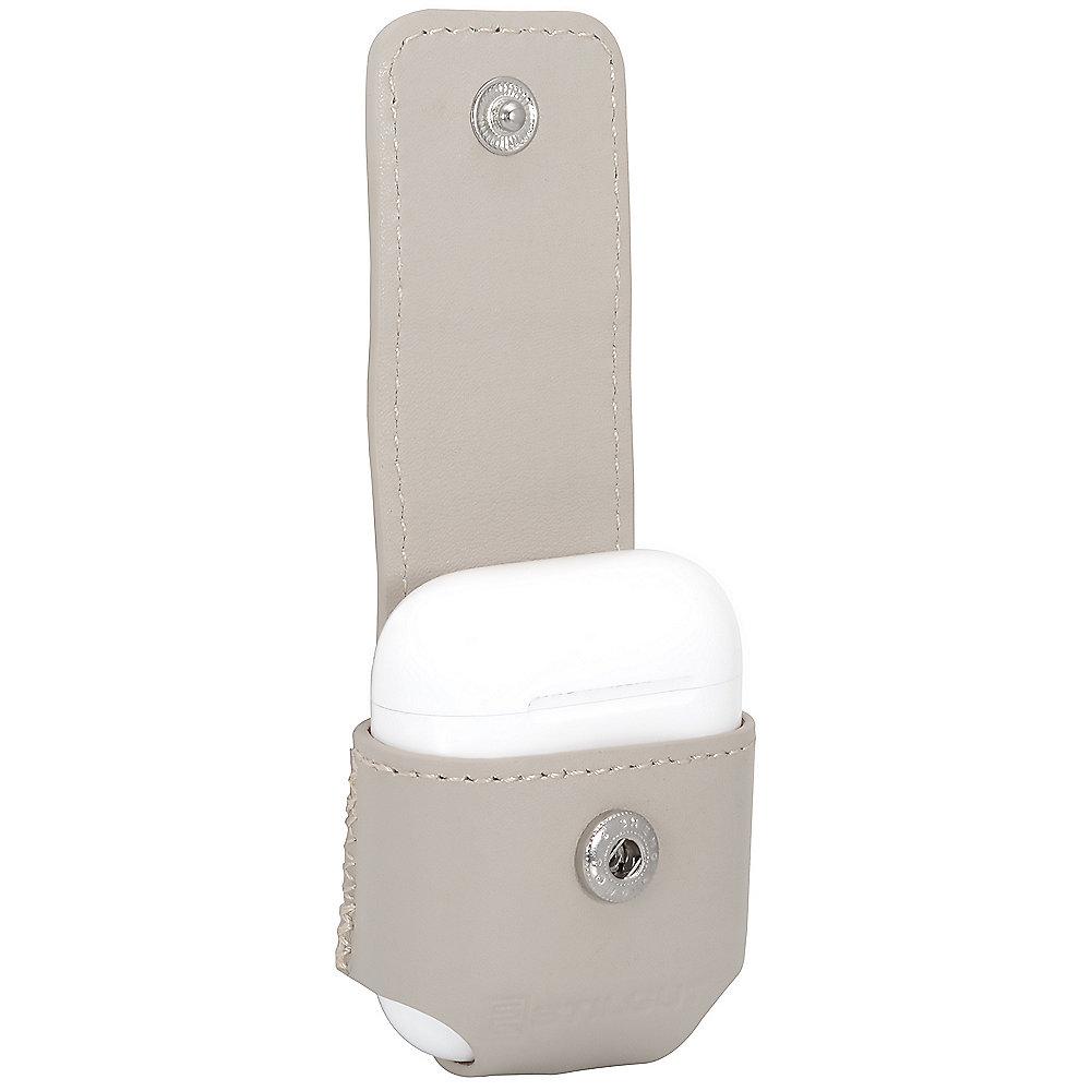StilGut AirPod Case mit Karabiner creme nappa