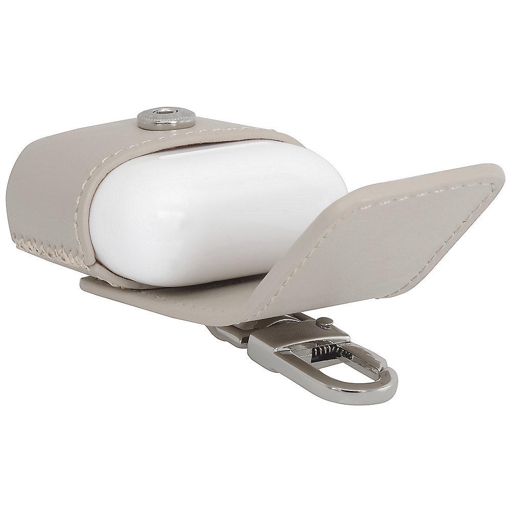 StilGut AirPod Case mit Karabiner creme nappa
