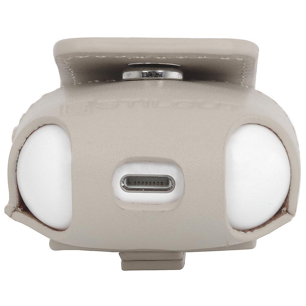 StilGut AirPod Case mit Karabiner creme nappa