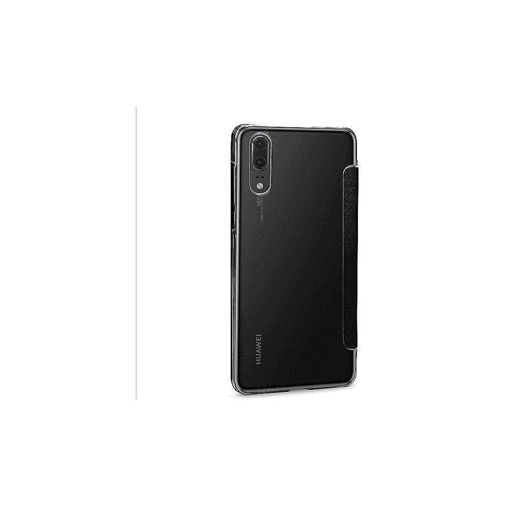 StilGut Book Type mit NFC/RFID Blocker für Huawei P20 schwarz/transparent