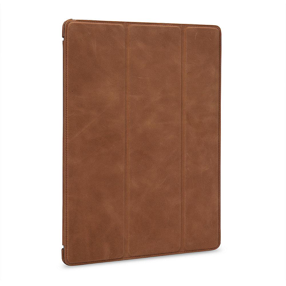 Stilgut Hülle Couverture für Apple iPad Pro 12,9 zoll (2017), cognac vintage