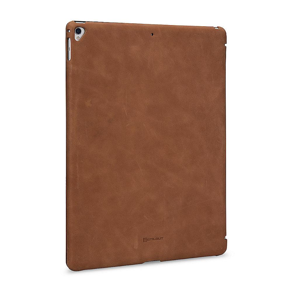 Stilgut Hülle Couverture für Apple iPad Pro 12,9 zoll (2017), cognac vintage