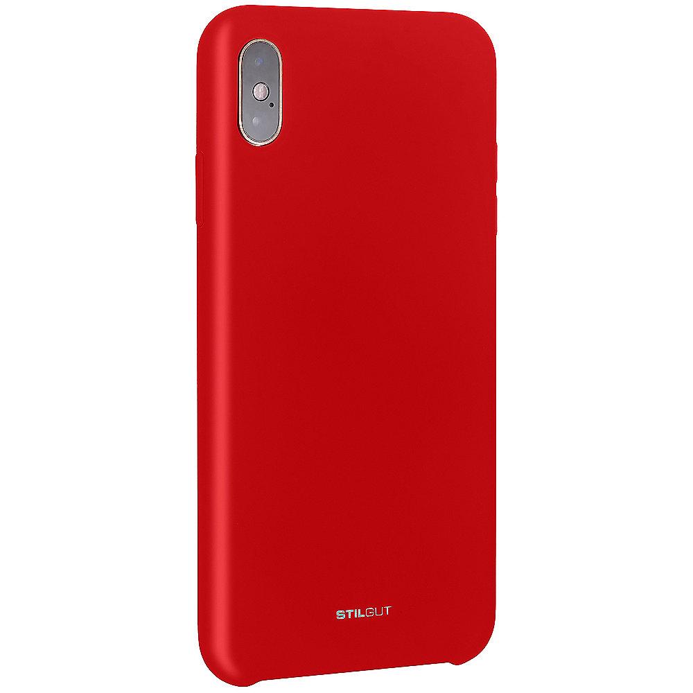 StilGut Liquid Silicon Case für Apple iPhone XS/ X rot B07GYCZN25