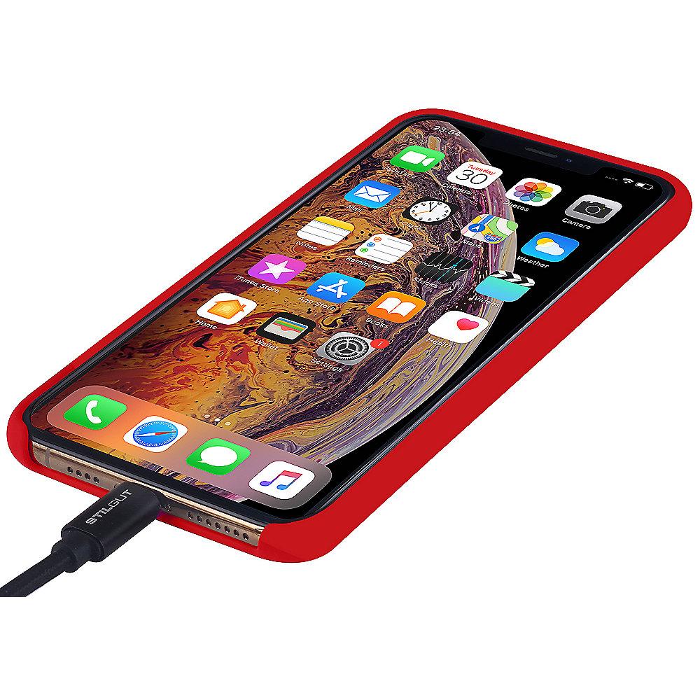 StilGut Liquid Silicon Case für Apple iPhone XS/ X rot B07GYCZN25