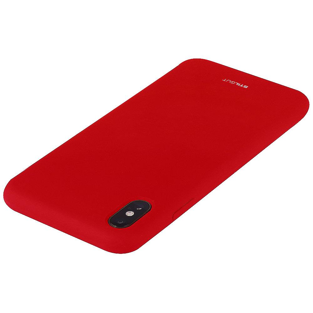 StilGut Liquid Silicon Case für Apple iPhone XS/ X rot B07GYCZN25