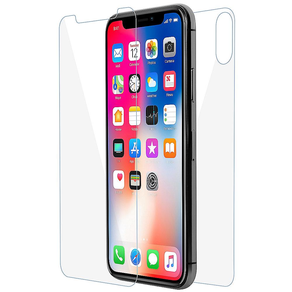 StilGut Panzerglas für Apple iPhone X Vorder- und Rückseite, StilGut, Panzerglas, Apple, iPhone, X, Vorder-, Rückseite