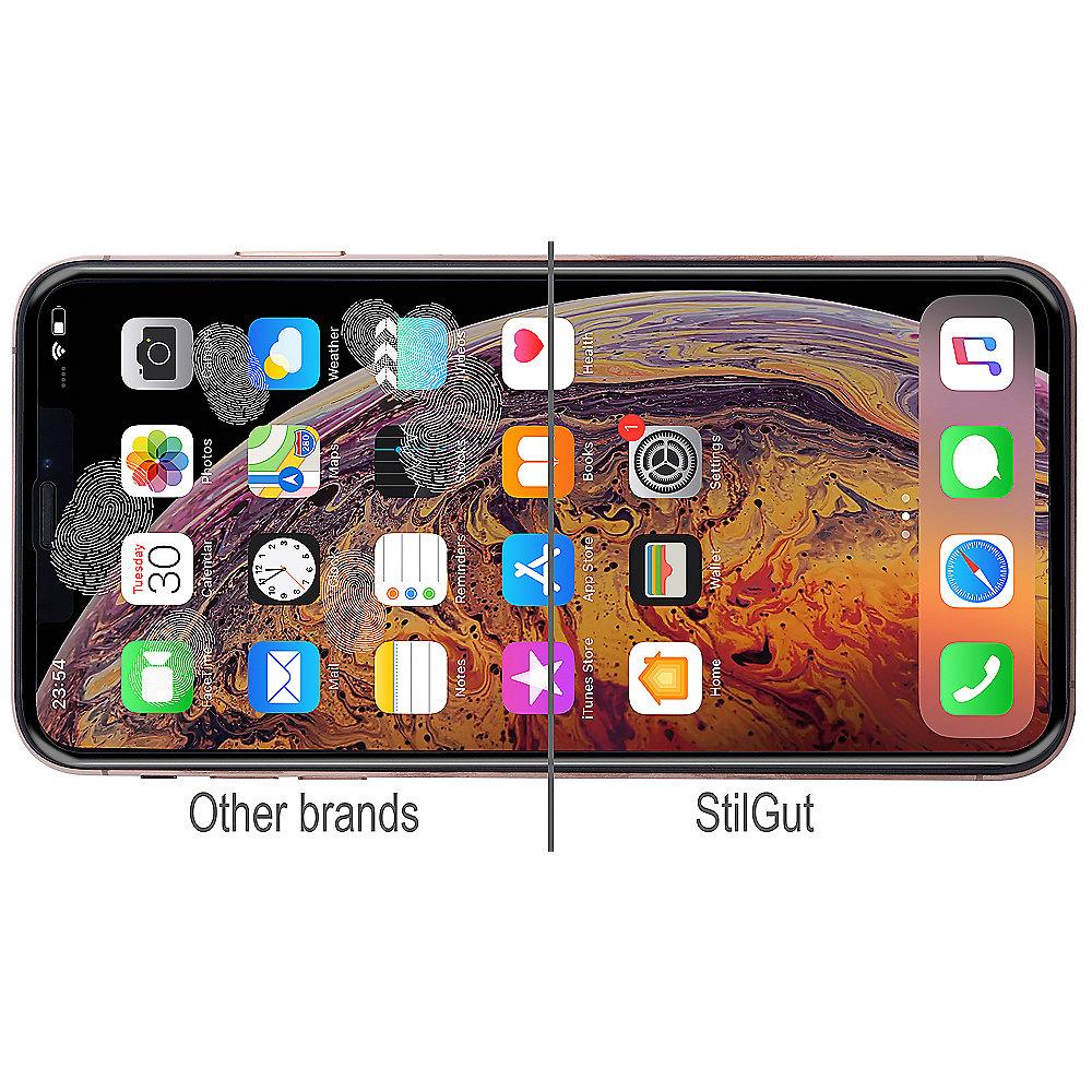 StilGut Panzerglas für Apple iPhone Xs Max 3D Full Cover für die Vorderseite