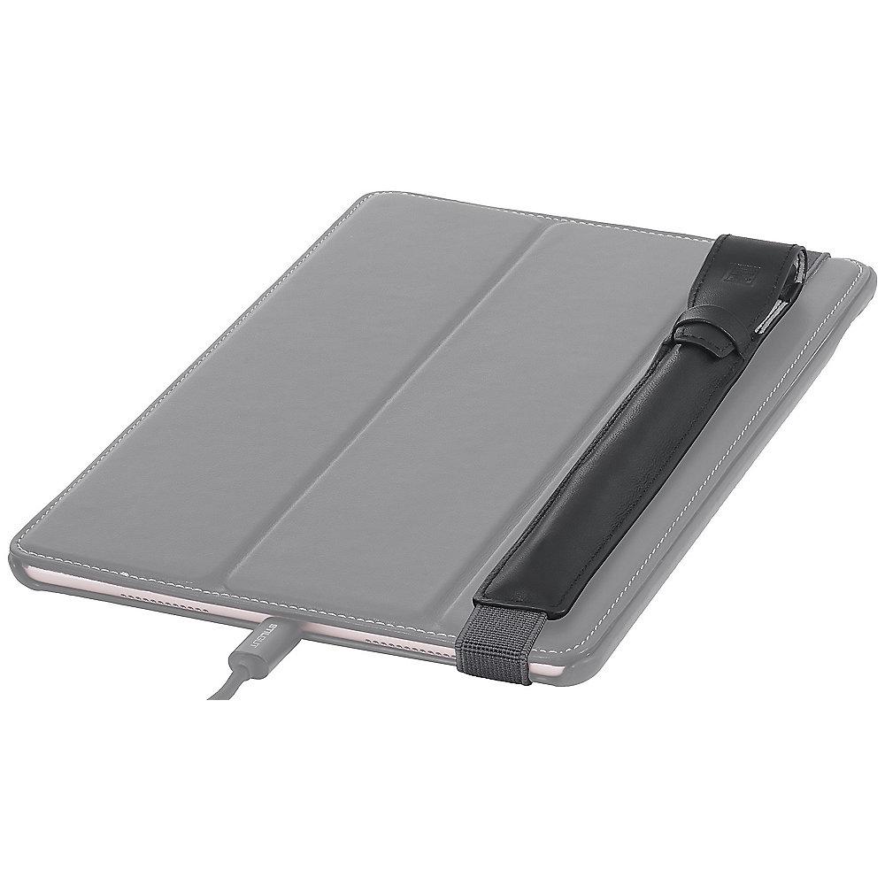 StilGut Pencil-Halter m. Adapter-Fach für iPad Pro 9.7/10.5, schwarz nappa