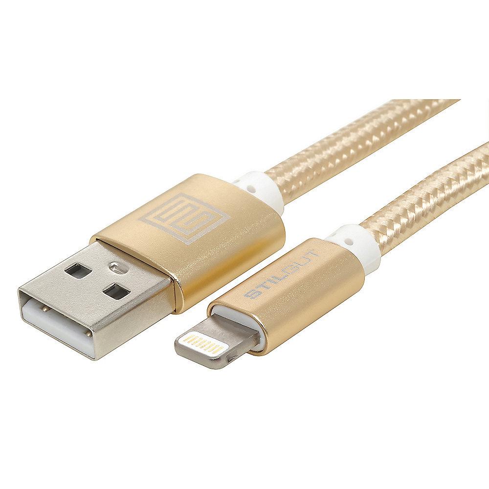 StilGut Premium-Lightning Kabel 1m, gold