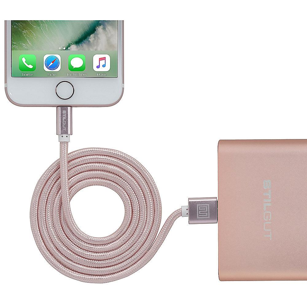 StilGut Premium-Lightning Kabel 1m, roségold