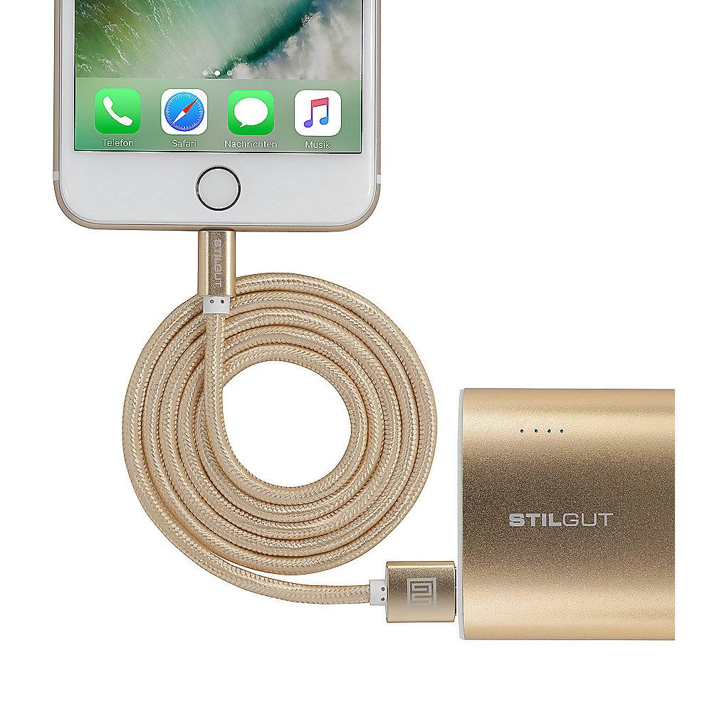 StilGut Premium-Lightning Kabel 2m, gold