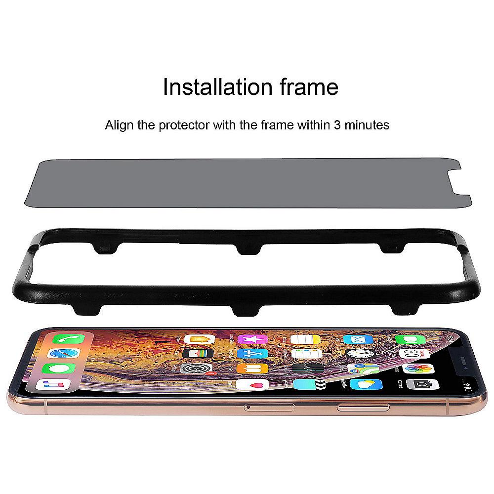 StilGut Privacy Panzerglas für Apple iPhone Xs Max 2er Pack B07HJ64FT5