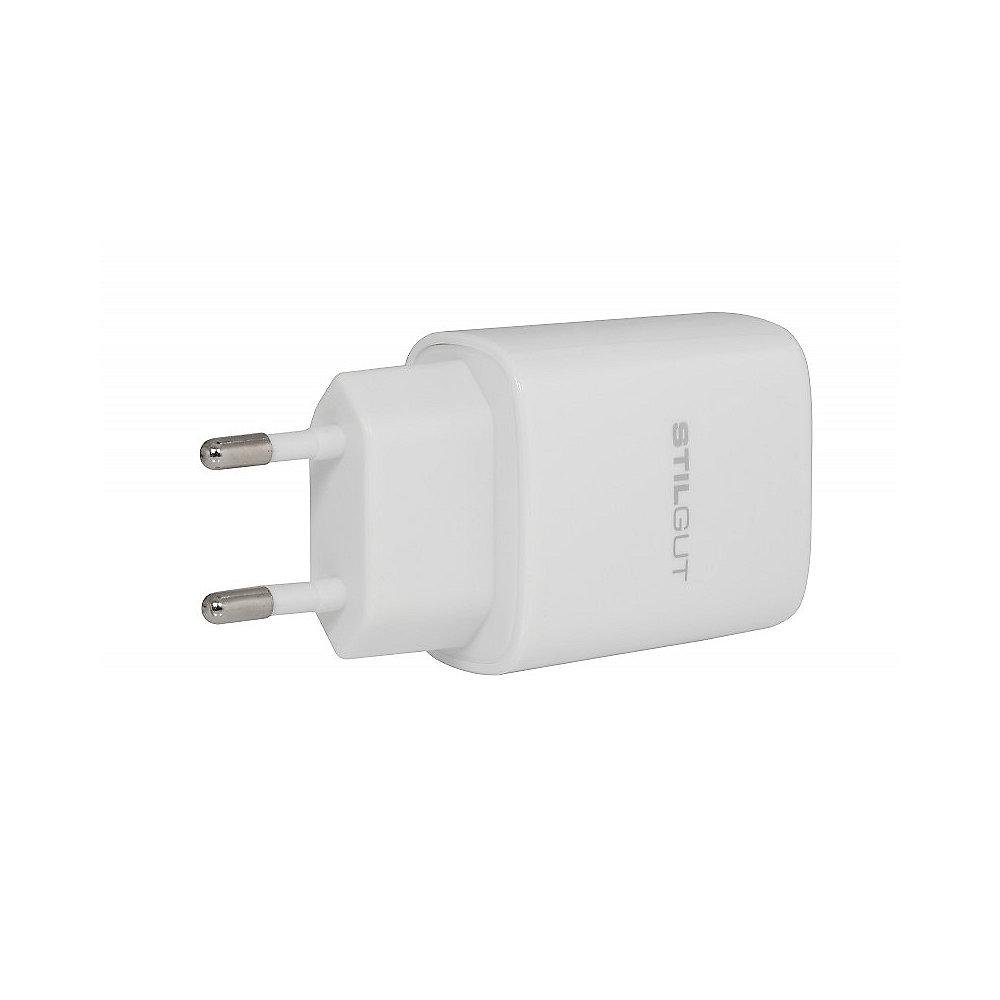 StilGut Quick Charge 2.0 USB Charger weiss, StilGut, Quick, Charge, 2.0, USB, Charger, weiss