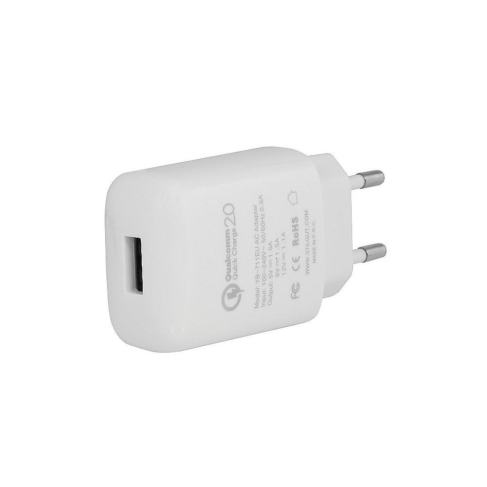 StilGut Quick Charge 2.0 USB Charger weiss, StilGut, Quick, Charge, 2.0, USB, Charger, weiss