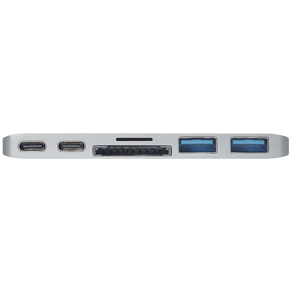 StilGut USB-C HUB mit Ladefunktion für Macbook Pro silber
