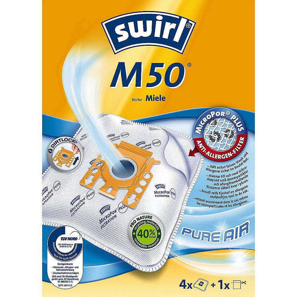 Swirl M 50 MicroPor Plus AirSpace Staubsaugerbeutel (4er Pack), Swirl, M, 50, MicroPor, Plus, AirSpace, Staubsaugerbeutel, 4er, Pack,