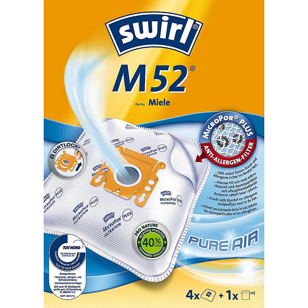 Swirl M 52 MicroPor Plus AirSpace Staubsaugerbeutel (4er Pack)