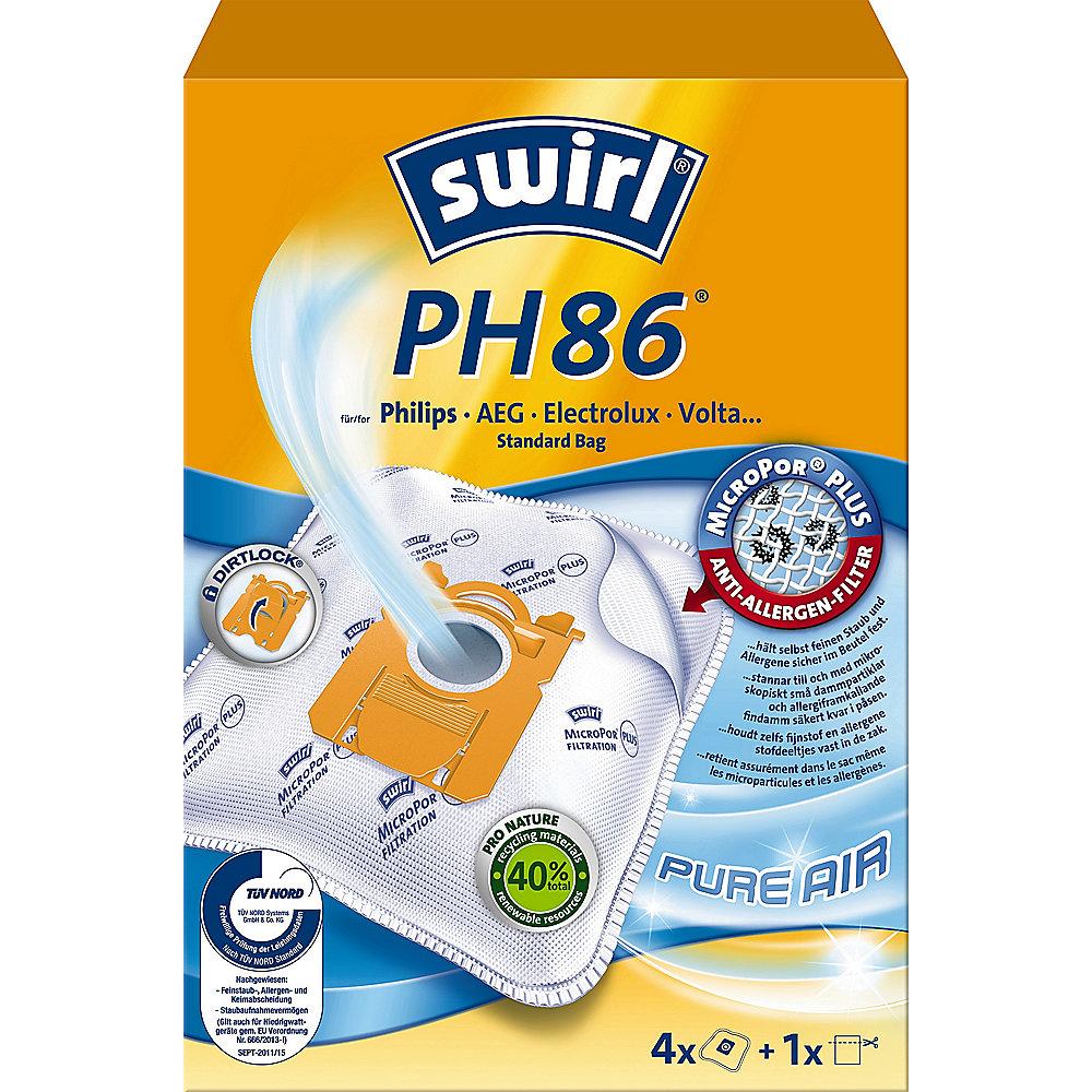 Swirl PH 86 MicroPor Plus AirSpace Staubsaugerbeutel (4er Pack), Swirl, PH, 86, MicroPor, Plus, AirSpace, Staubsaugerbeutel, 4er, Pack,