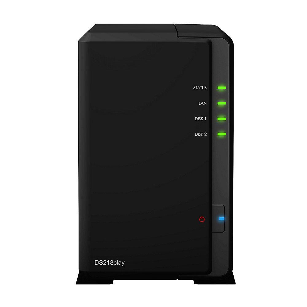 Synology Diskstation DS218play NAS 2-Bay 8TB inkl. 2x 4TB WD RED WD40EFRX, Synology, Diskstation, DS218play, NAS, 2-Bay, 8TB, inkl., 2x, 4TB, WD, RED, WD40EFRX