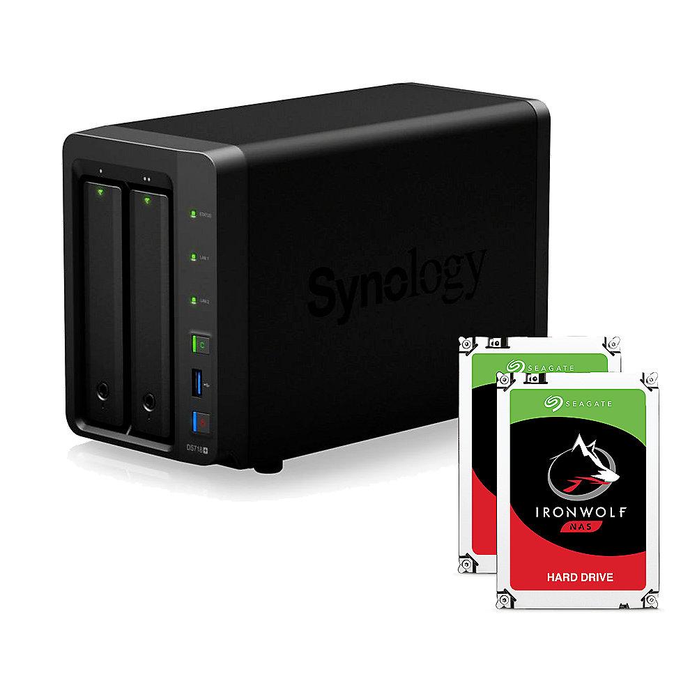 Synology DS718  NAS System 2-Bay 12TB inkl. 2x 6TB Seagate ST6000VN0033