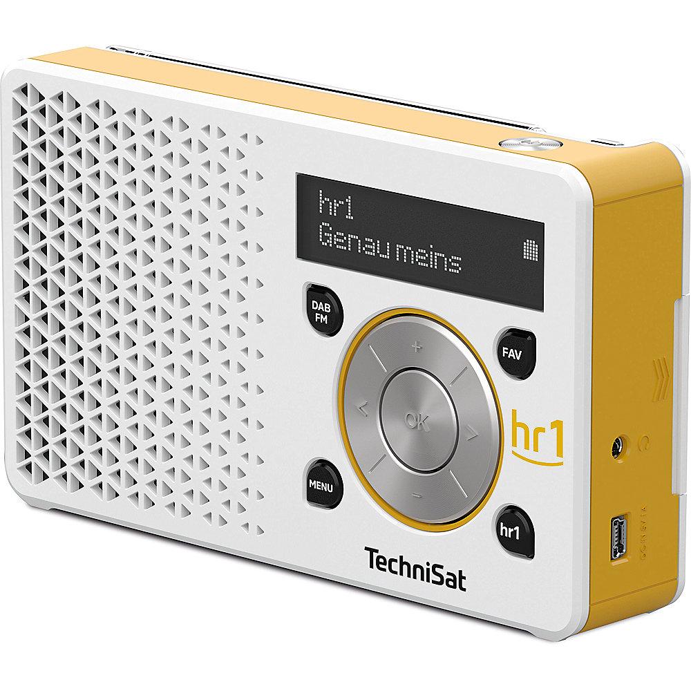 Technisat DIGITRADIO 1, hr1 Edition, weiß/gelb UKW/DAB  mit Akku Netzteil
