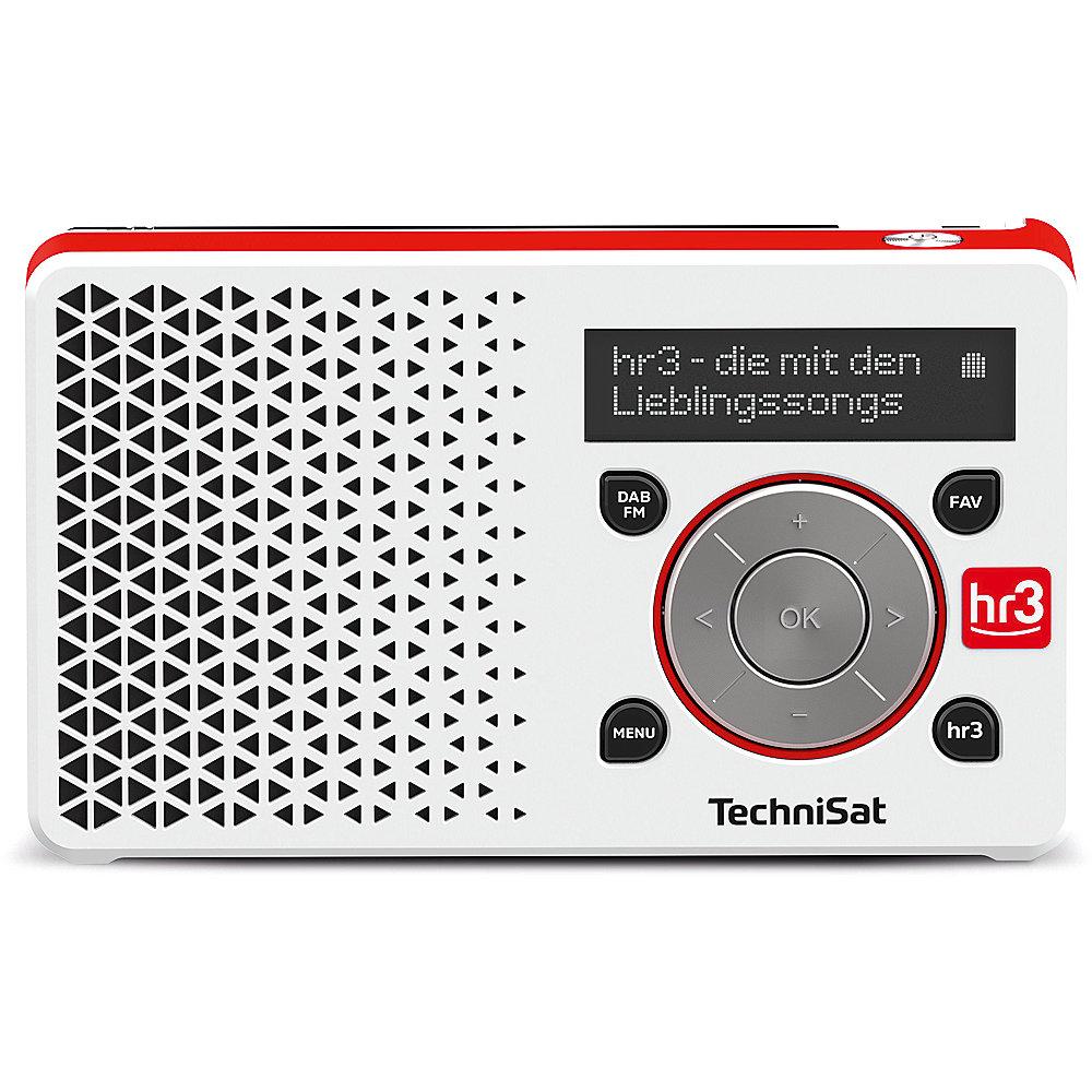 Technisat DIGITRADIO 1, hr3 Edition, weiß/rot UKW/DAB  mit Akku Netzteil