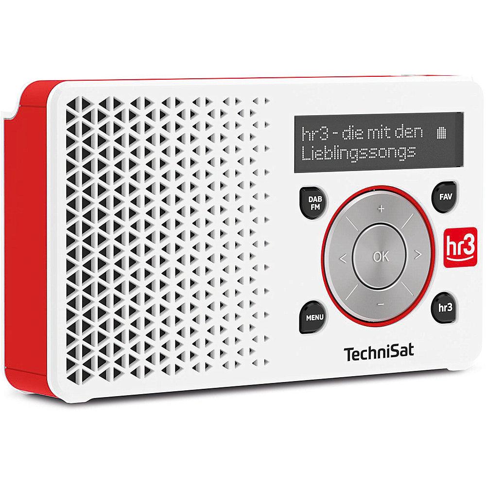 Technisat DIGITRADIO 1, hr3 Edition, weiß/rot UKW/DAB  mit Akku Netzteil