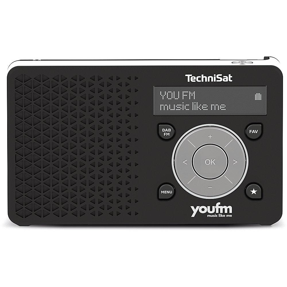 Technisat DIGITRADIO 1, youfm Edition, schwarz/weiß UKW/DAB  mit Akku Netzteil