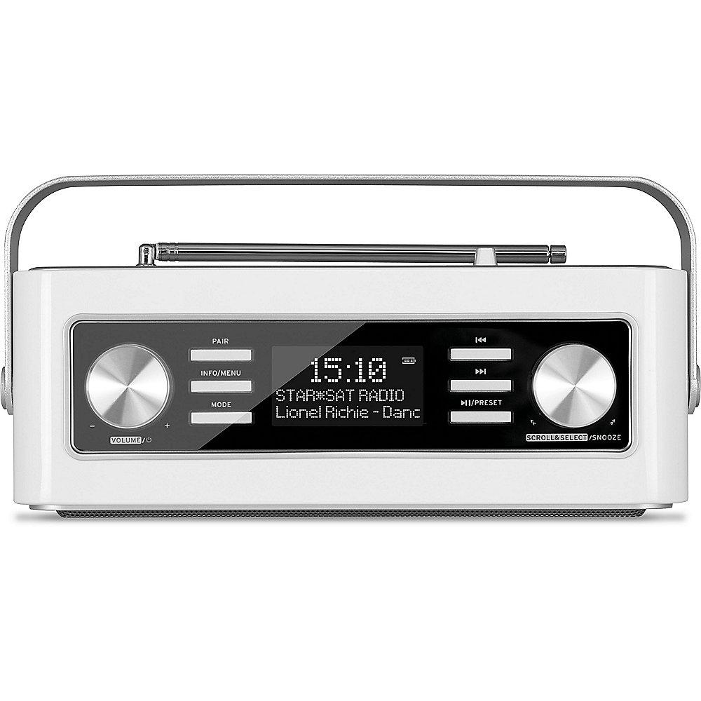 TechniSat DIGITRADIO 225, weiß UKW/DAB  Radio Bluetooth mit Akku