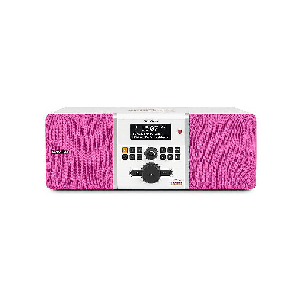 TechniSat DIGITRADIO 305 DAB /UKW -Stereo-Radio, weiß/pink, TechniSat, DIGITRADIO, 305, DAB, /UKW, -Stereo-Radio, weiß/pink