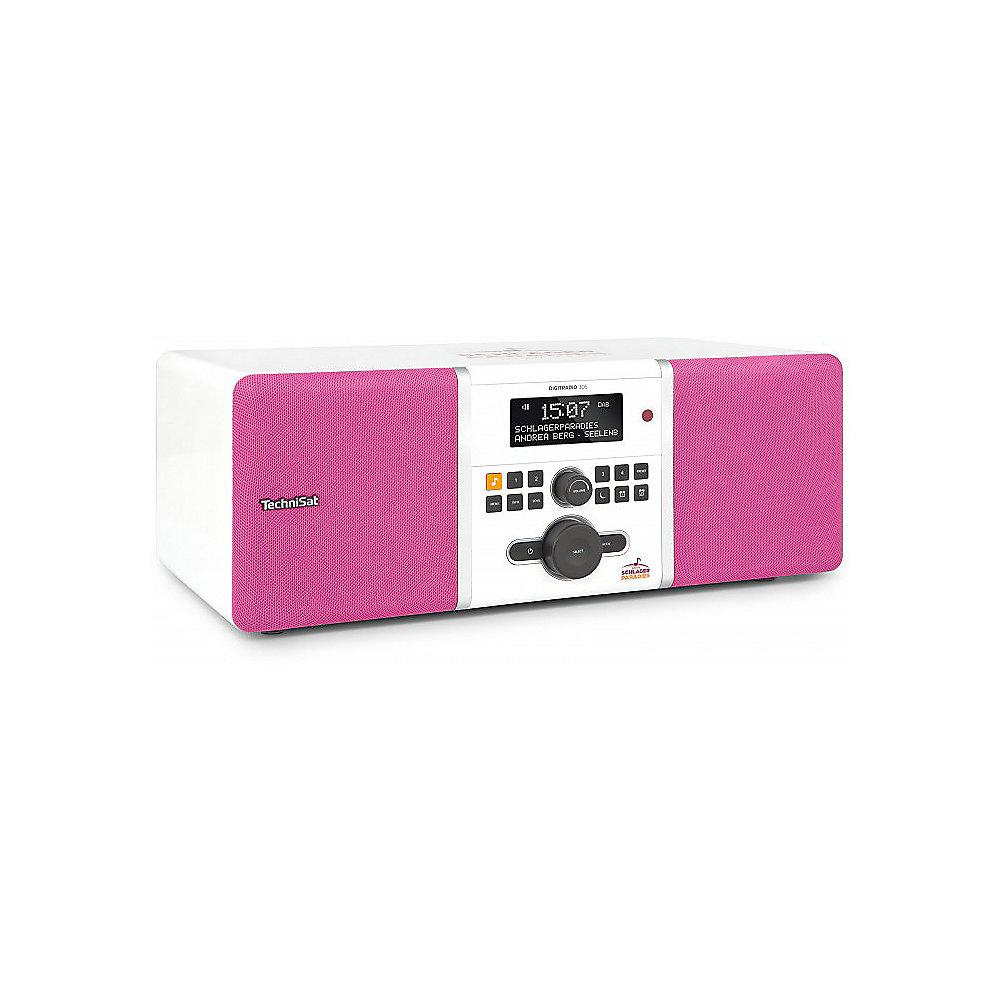 TechniSat DIGITRADIO 305 DAB /UKW -Stereo-Radio, weiß/pink