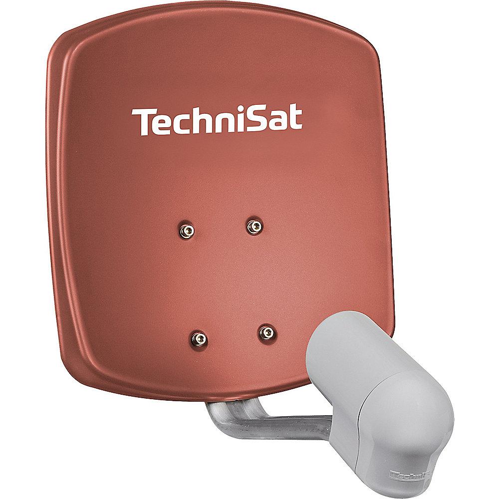 TechniSat SATMAN 33, UNYSAT-V/H-LNB, ziegelrot, DigitalSat-Antenne