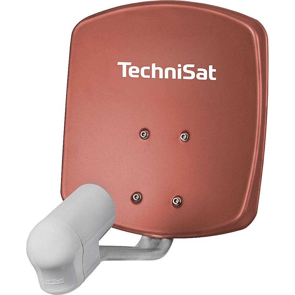 TechniSat SATMAN 33, UNYSAT-V/H-LNB, ziegelrot, DigitalSat-Antenne