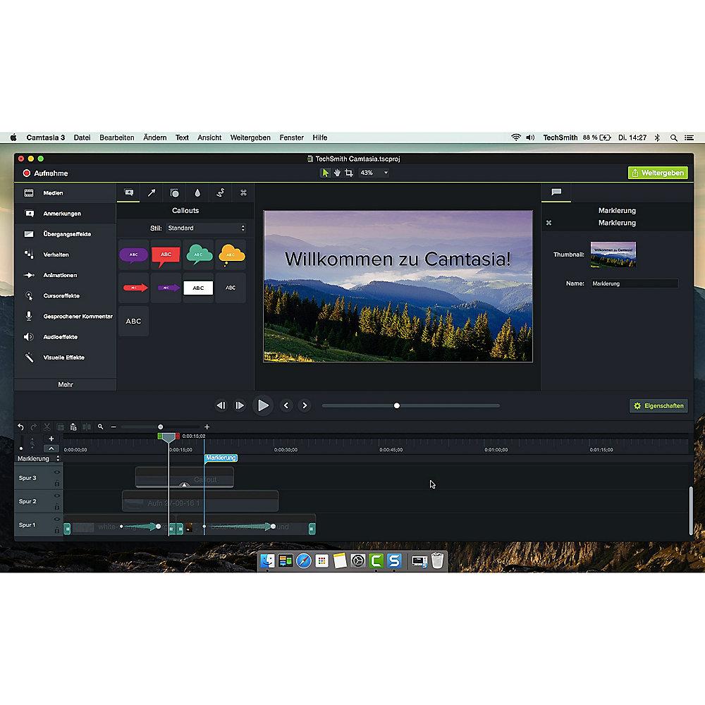 TechSmith Camtasia Studio 9 1-4 User Upgrade ESD/Key