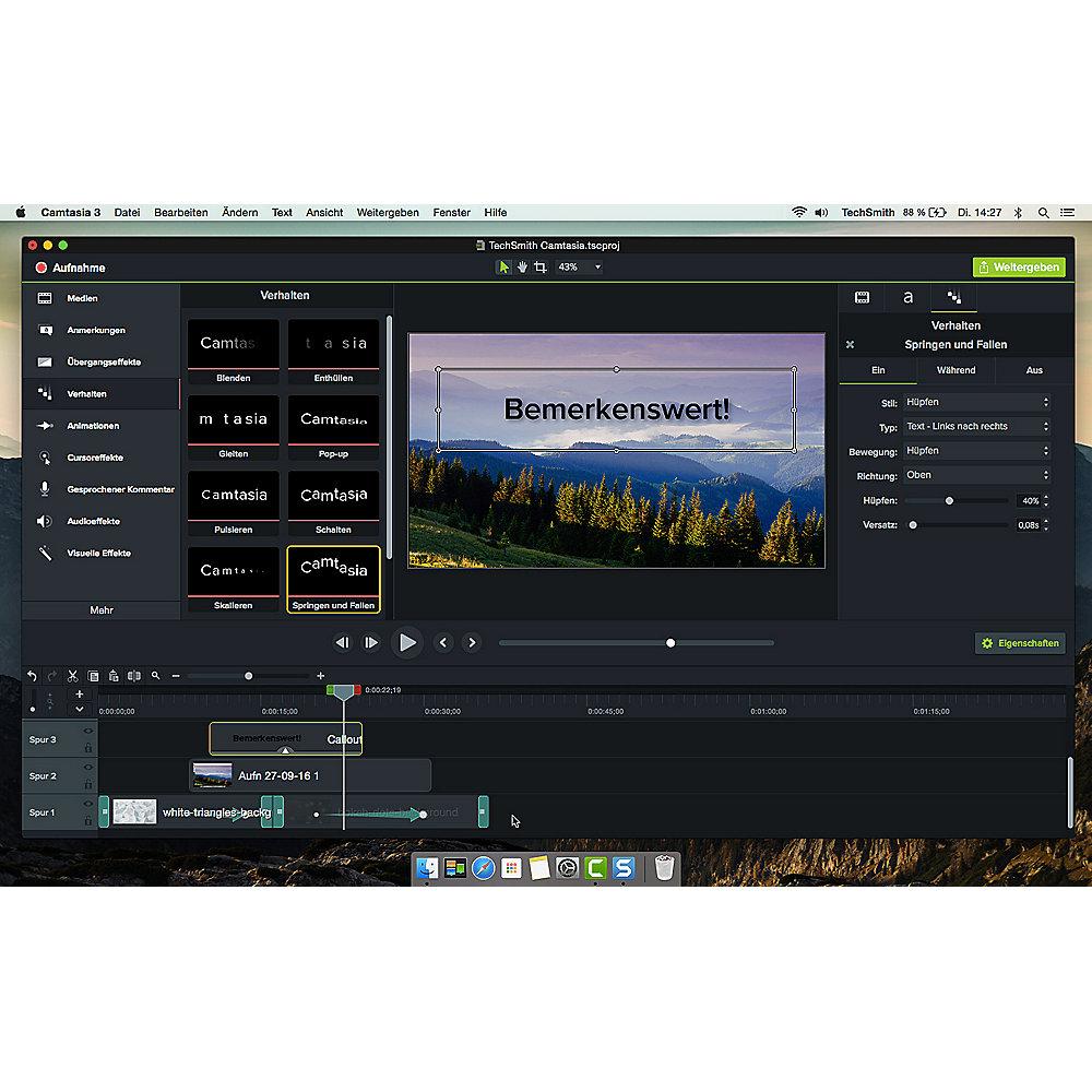 TechSmith Camtasia Studio Maintenance 3 Jahre Lizenz für Staffel 1-4 User