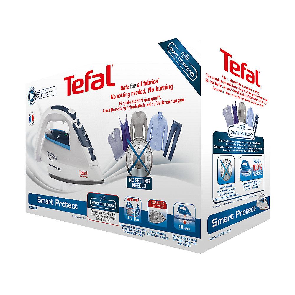 Tefal FV 4980 Smart Protect Dampfbügeleisen 2.600 W weiß/blau, Tefal, FV, 4980, Smart, Protect, Dampfbügeleisen, 2.600, W, weiß/blau