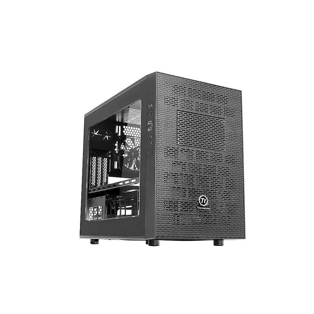 Thermaltake Core X1 Mini-Tower Mini-ITX Gehäuse schwarz, mit Sichtfenster (o.NT)