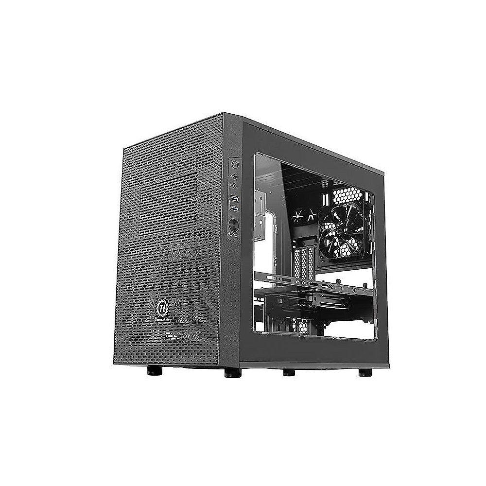 Thermaltake Core X1 Mini-Tower Mini-ITX Gehäuse schwarz, mit Sichtfenster (o.NT), Thermaltake, Core, X1, Mini-Tower, Mini-ITX, Gehäuse, schwarz, Sichtfenster, o.NT,