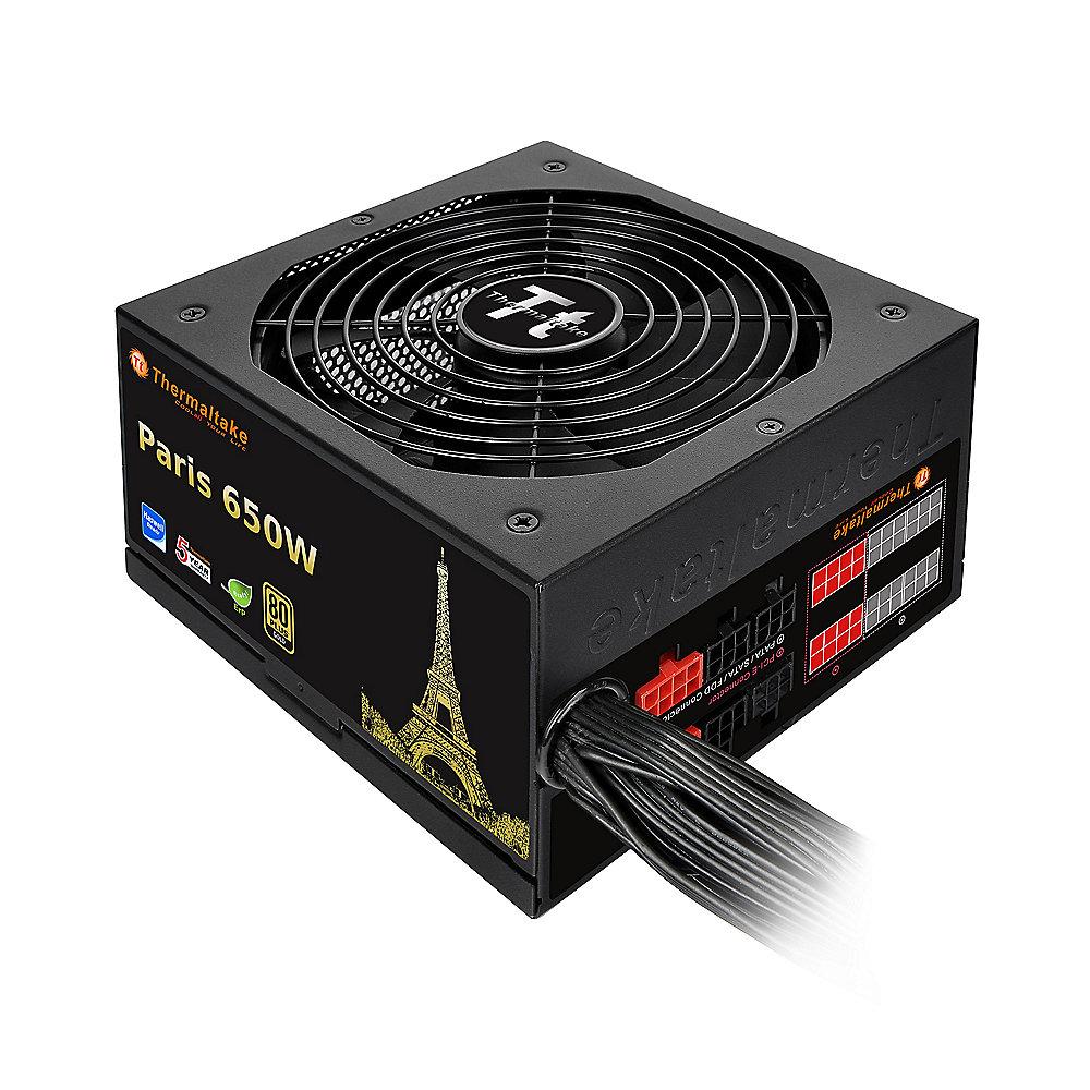 Thermaltake Paris 650W 80  Gold ATX Netzteil aktive PFC modular (140mm Lüfter)