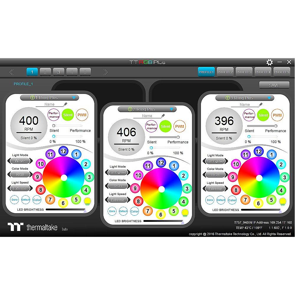 Thermaltake Riing Plus 20 RGB TT Premium Gehäuselüfter 200 mm, Thermaltake, Riing, Plus, 20, RGB, TT, Premium, Gehäuselüfter, 200, mm