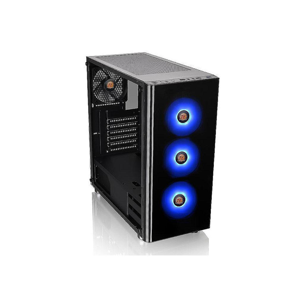 Thermaltake V200 TG RGB Midi-Tower ATX Gehäuse schwarz, Sichtfenster