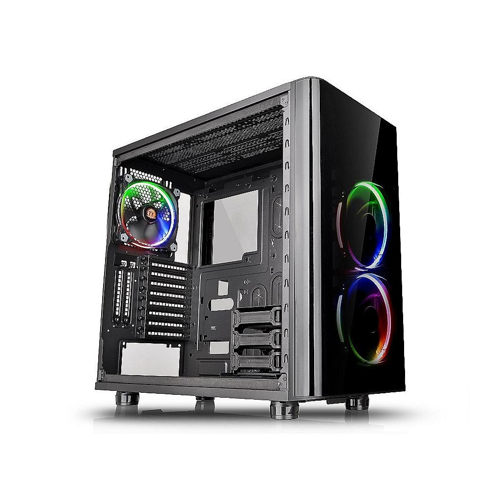 Thermaltake View 31 TG RGB Midi-Tower ATX Gehäuse schwarz, mit Sichtfenster