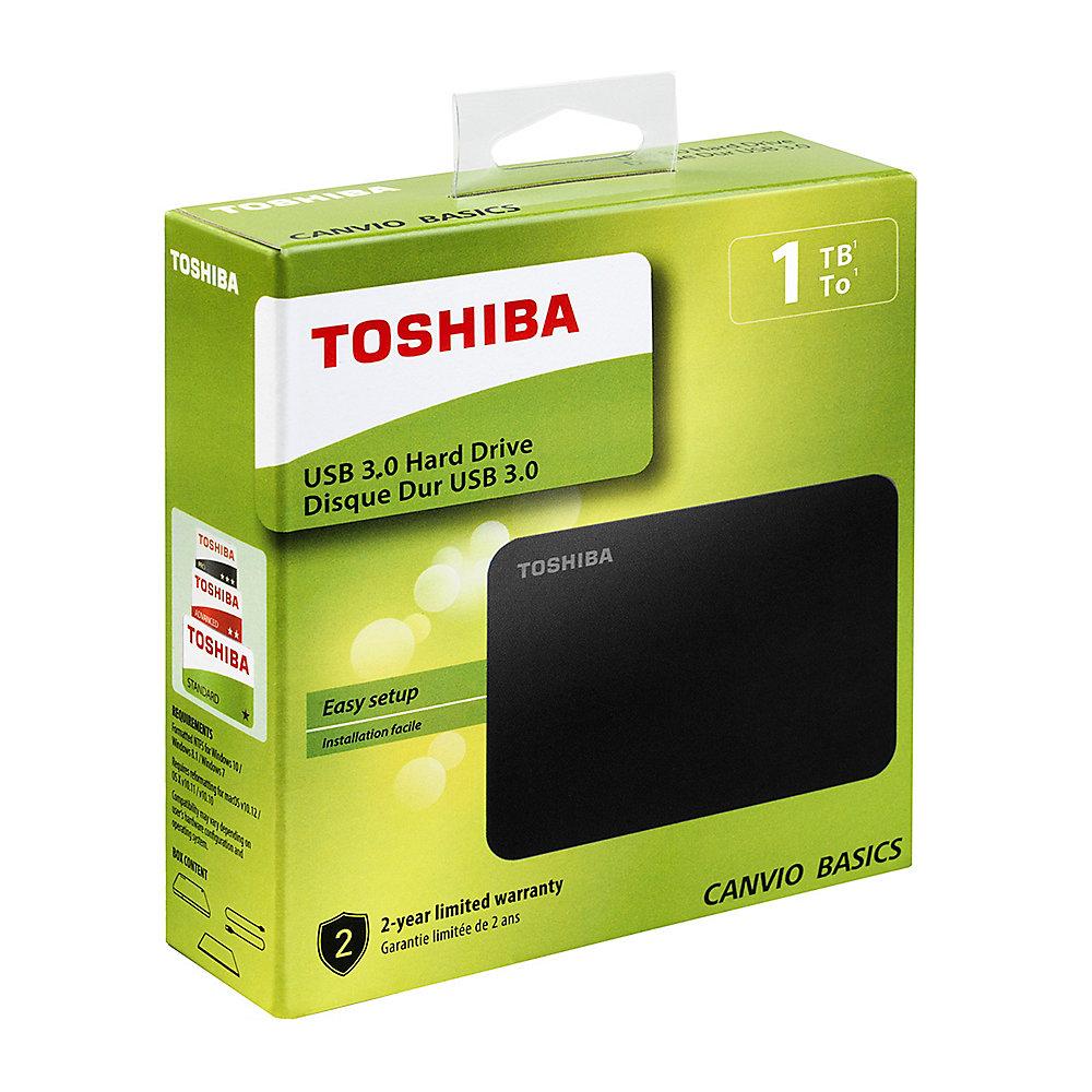 Toshiba Canvio Basics 1TB USB3.0 2.5Zoll Schwarz, Toshiba, Canvio, Basics, 1TB, USB3.0, 2.5Zoll, Schwarz