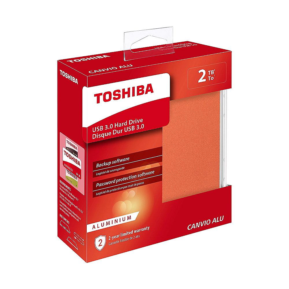 Toshiba Stor.E Canvio ALU USB3.0 2TB 2.5Zoll rot